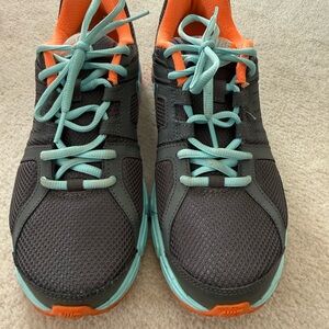 Nike Gray and Blue Downshifter Shoes